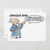 Confucius Postkarte (Vorne/Hinten)