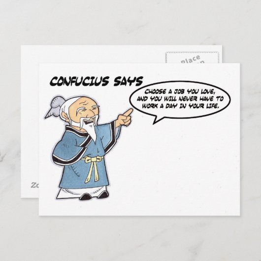 Confucius Postkarte (Vorne/Hinten)