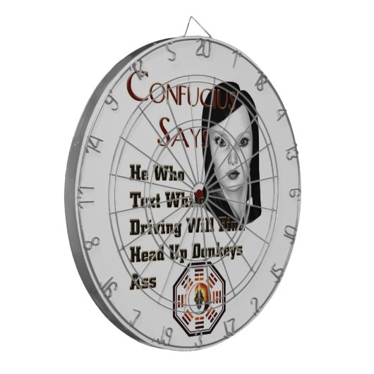 Confucius sagt dartscheibe (Vorderseite Links)