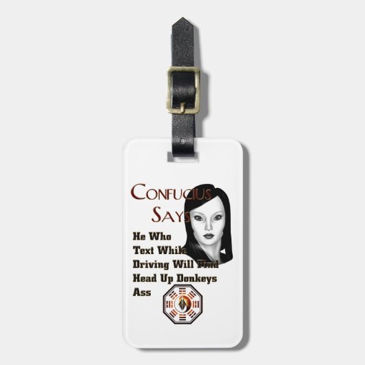 Confucius sagt gepäckanhänger (Vorderseite vertikal)