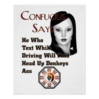Confucius sagt perfektes Poster
