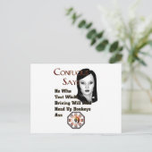 Confucius sagt postkarte (Stehend Vorderseite)