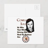 Confucius sagt postkarte (Vorne/Hinten)