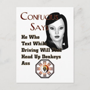 Confucius sagt postkarte