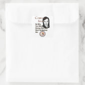 Confucius sagt quadratischer aufkleber (Tasche)
