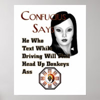 Confucius sagt Wall Poster