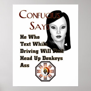 Confucius sagt Wall Poster