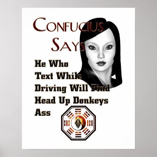 Confucius sagt Wall Poster (Vorne)