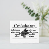 CONFUCIUS SAY ... benutzerdefinierte Postkarte (Stehend Vorderseite)