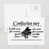 CONFUCIUS SAY ... benutzerdefinierte Postkarte (Vorne/Hinten)