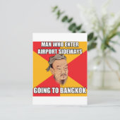 Confucius Say geht nach Bangkok Postkarte (Stehend Vorderseite)