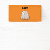 Confused Ghost Says "Oob?" Funny Halloween Cartoon Banner (InSitu)
