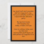 Confused Ghost Says "Oob?" Funny Halloween Cartoon Einladung (Rückseite)