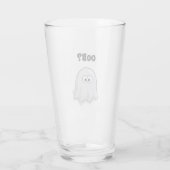 Confused Ghost Says "Oob?" Funny Halloween Cartoon Glas (Rückseite)