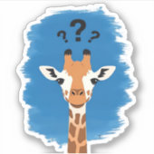 Confused Giraffe Classic T-Shirt_1 Aufkleber (Vorderseite)