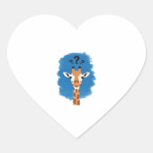 Confused Giraffe Classic T-Shirt_1 Herz-Aufkleber (Vorderseite)