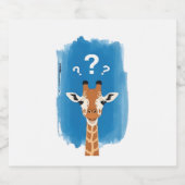 Confused Giraffe Classic T-Shirt Schaumweinetikett (Einzelnes Label)