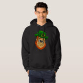 Confused Leprechaun St Patrick's Day Shamrock Hoodie (Vorne ganz)