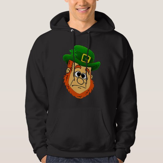 Confused Leprechaun St Patrick's Day Shamrock Hoodie (Vorderseite)