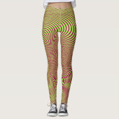 confusing hypnotic swirl lines pattern leggings (Vorderseite)