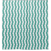 Confusing lines turquoise duschvorhang (Vorderseite)