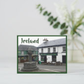 Cong (Quiet Man) Dorfplatz mit Text Postkarte (Stehend Vorderseite)