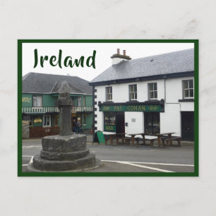 Cong (Quiet Man) Dorfplatz mit Text Postkarte