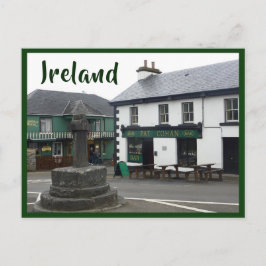 Cong (Quiet Man) Dorfplatz mit Text Postkarte