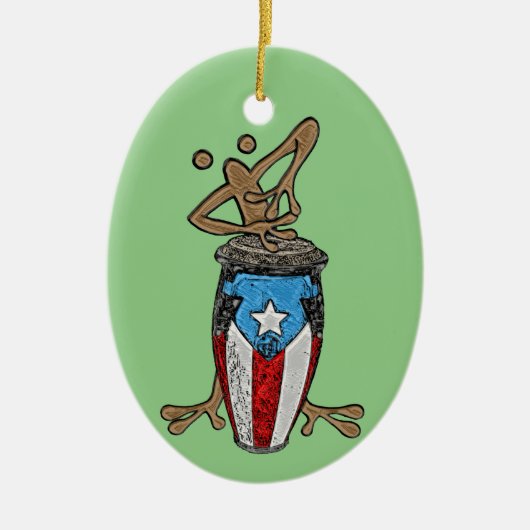 Conga Coqui Taino Keramik Ornament (Vorne)