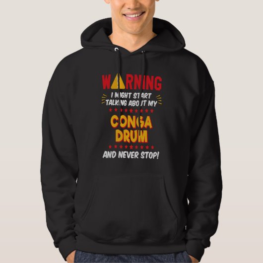 Conga Drummer Drumming Joke Graphic Hoodie (Vorderseite)