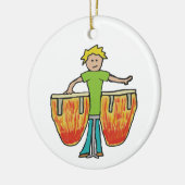 Conga Drums Keramik Ornament (Links)