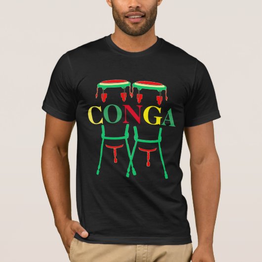 Conga Drums Men's Basic Bella Leinwand T - Shirt (Vorderseite)