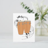 Conga Drums Postkarte (Stehend Vorderseite)
