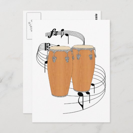 Conga Drums Postkarte (Vorne/Hinten)