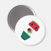 Conga Flag Mexiko Magnet (Vorderseite/Rückseite)