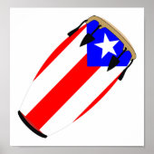 Conga Flag Puerto Rico Poster (Vorne)