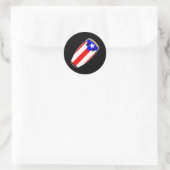 Conga Flag Puerto Rico Runder Aufkleber (Tasche)