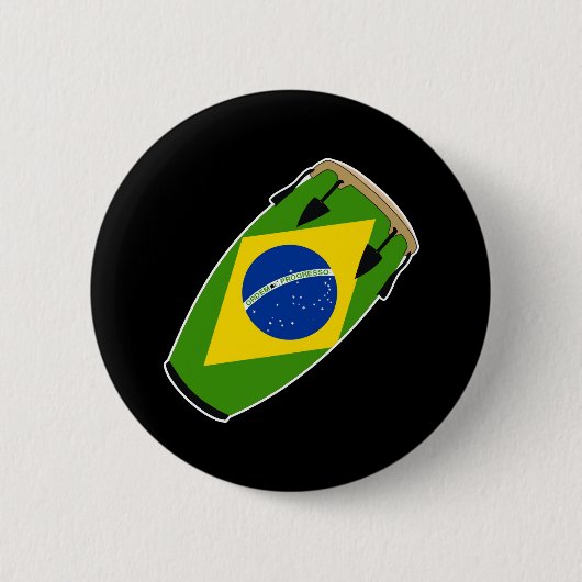 Conga-Flagge Brasilien Button (Vorderseite)
