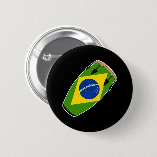 Conga-Flagge Brasilien Button (Vorne & Hinten)