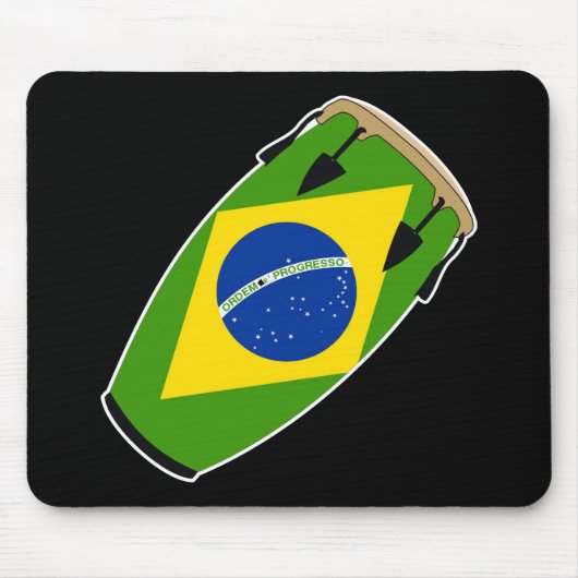Conga-Flagge Brasilien Mousepad (Vorne)