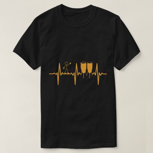 Conga Heartbeat Conga Instrument Conga Player T-Sh T-Shirt (Design vorne)