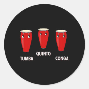 Conga Quinto Tumba Runder Aufkleber
