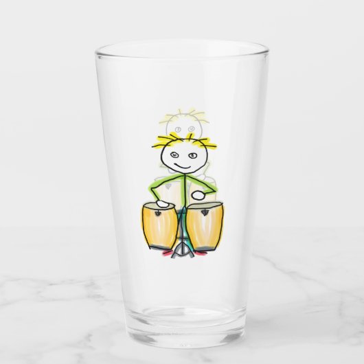 Conga spielender Stockmann Glas (Vorderseite)