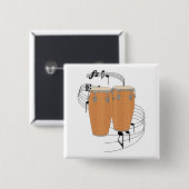 Conga-Trommeln Button (Vorne & Hinten)