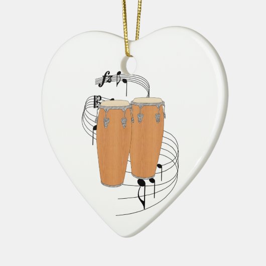 Conga-Trommeln Keramikornament (Links)