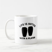 Conga trommelt Entwürfe Kaffeetasse (Links)
