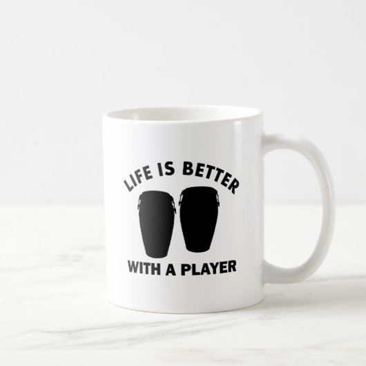 Conga trommelt Entwürfe Kaffeetasse (Rechts)