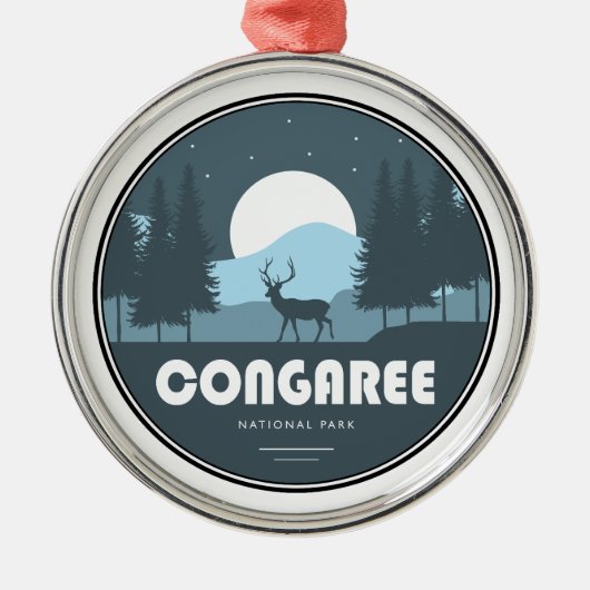 Congaree National Park Deer Ornament Aus Metall (Vorne)