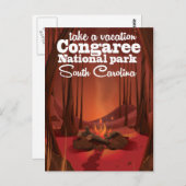 Congaree National Park Reiseplakat Postkarte (Vorne/Hinten)
