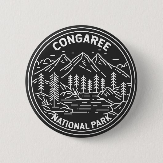 Congaree National Park South Carolina Monoline Button (Vorderseite)
